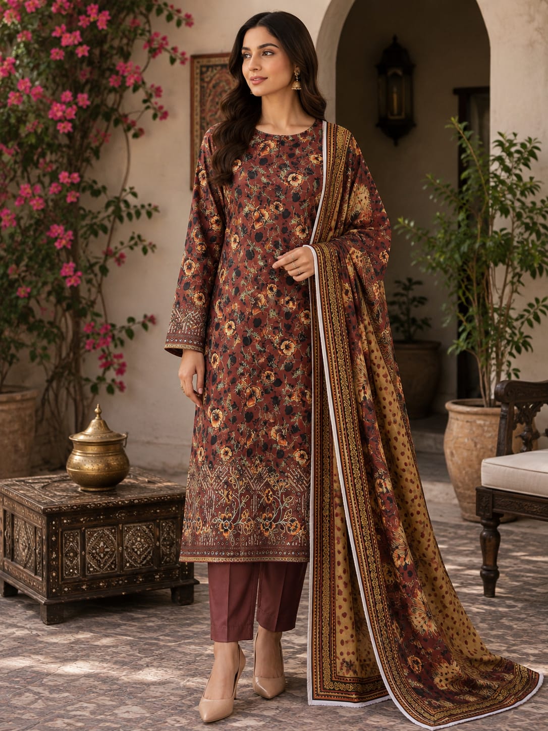 BAREEZE CHICKENKARI 3PC LAWN