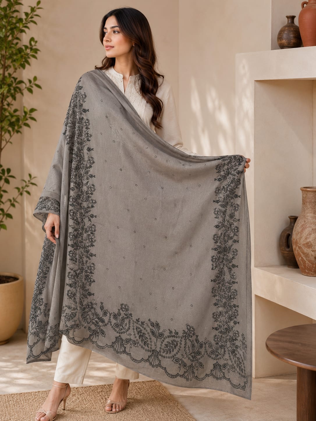 Nishat wool shawl