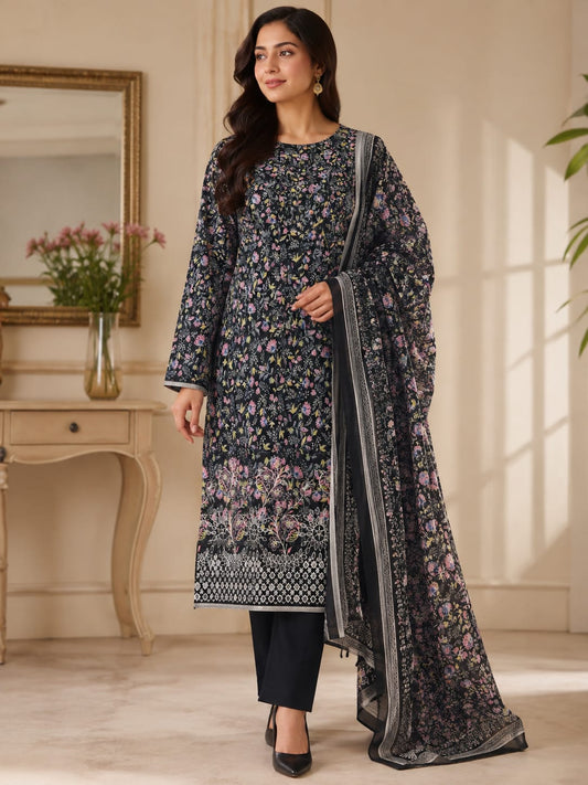 BAREEZE CHICKENKARI 3PC LAWN