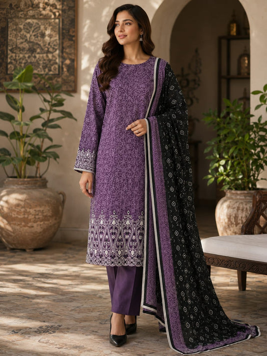 BAREEZE CHICKENKARI 3PC LAWN