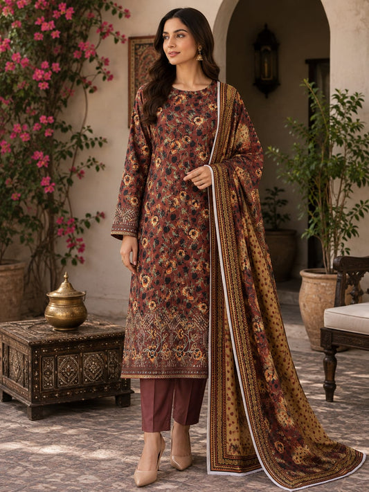 BAREEZE CHICKENKARI 3PC LAWN